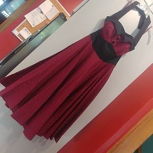 Hell Bunny Dresses - Hell Bunny red black polka dot halter dress M Hell Bunny Dresses - Hell Bunny red black polka dot halter dress M
